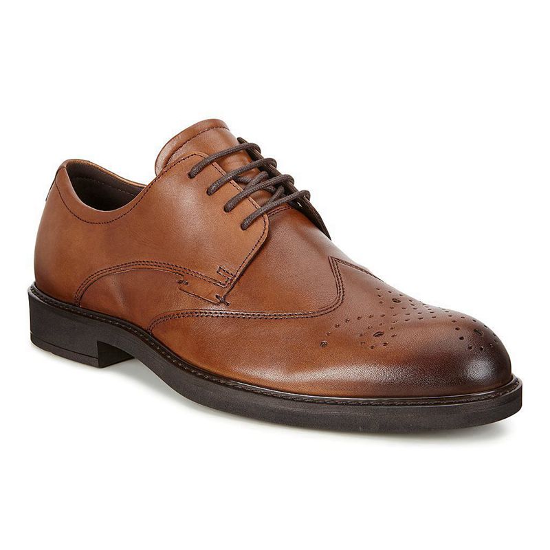 Men Business Ecco Vitrus Iii - Derby Brown - India ZJRNLM183